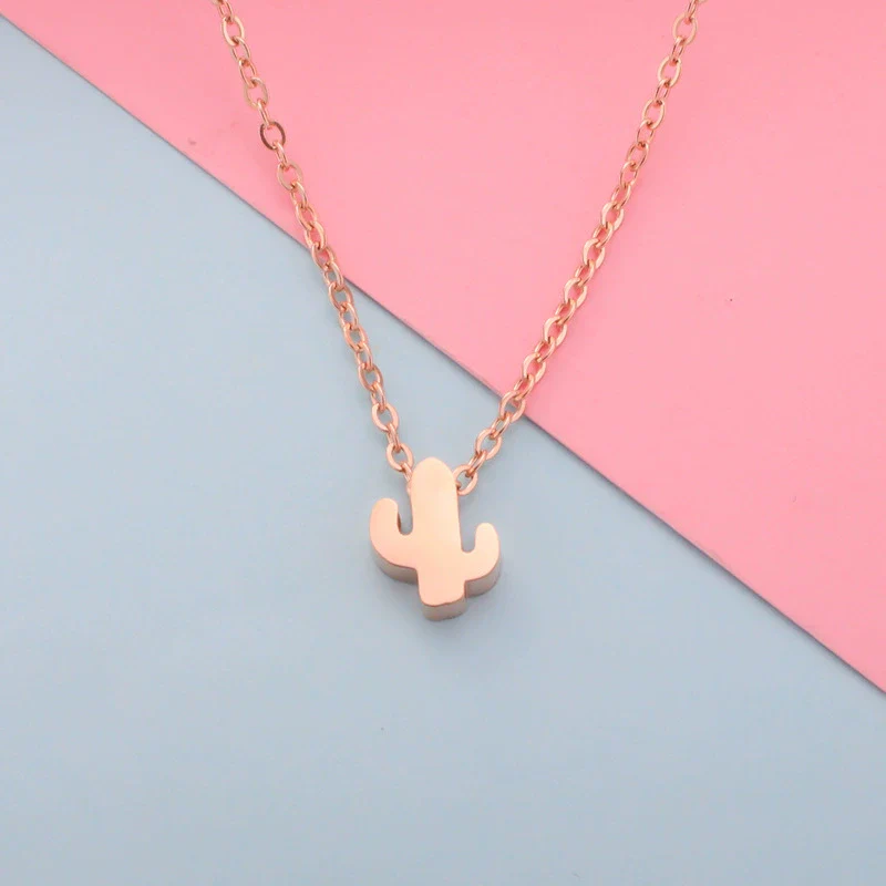 Wholesale Stainless Steel Desert Cactus Pendant Necklace With Mirror Polishing - Image 8