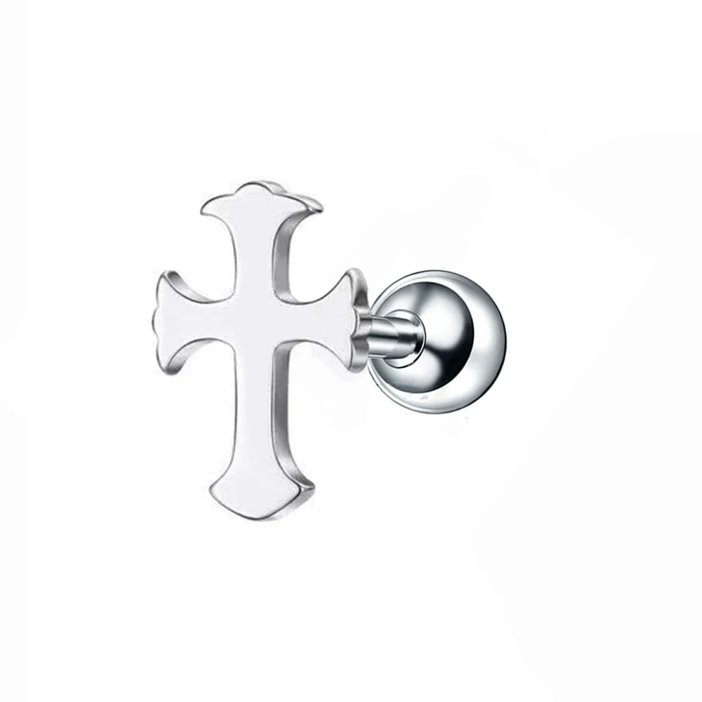Wholesale Stainless Steel Ear Nails With Fivepointed Star Peach Heart And Cross Shapes Microinlaid Zircon Electroplated For Women - Image 12