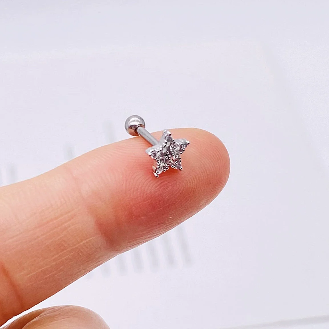 Wholesale Stainless Steel Ear Nails With Fivepointed Star Peach Heart And Cross Shapes Microinlaid Zircon Electroplated For Women - Image 28