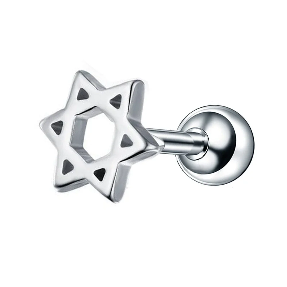 Wholesale Stainless Steel Ear Nails With Fivepointed Star Peach Heart And Cross Shapes Microinlaid Zircon Electroplated For Women - Image 6
