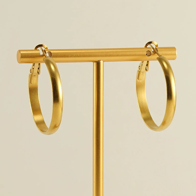 Wholesale 316L Stainless Steel Earrings Geometric Fashion Electroplating Style For Women - Image 3