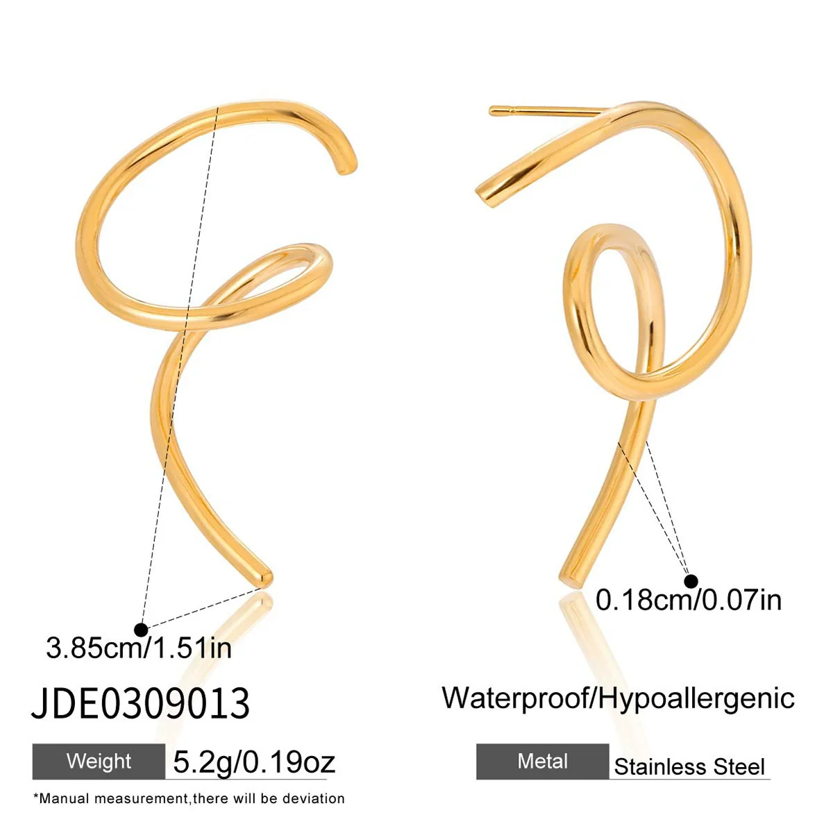 Wholesale Stainless Steel Electroplated 18K Gold Geometric Butterfly Earrings For Women - Image 5