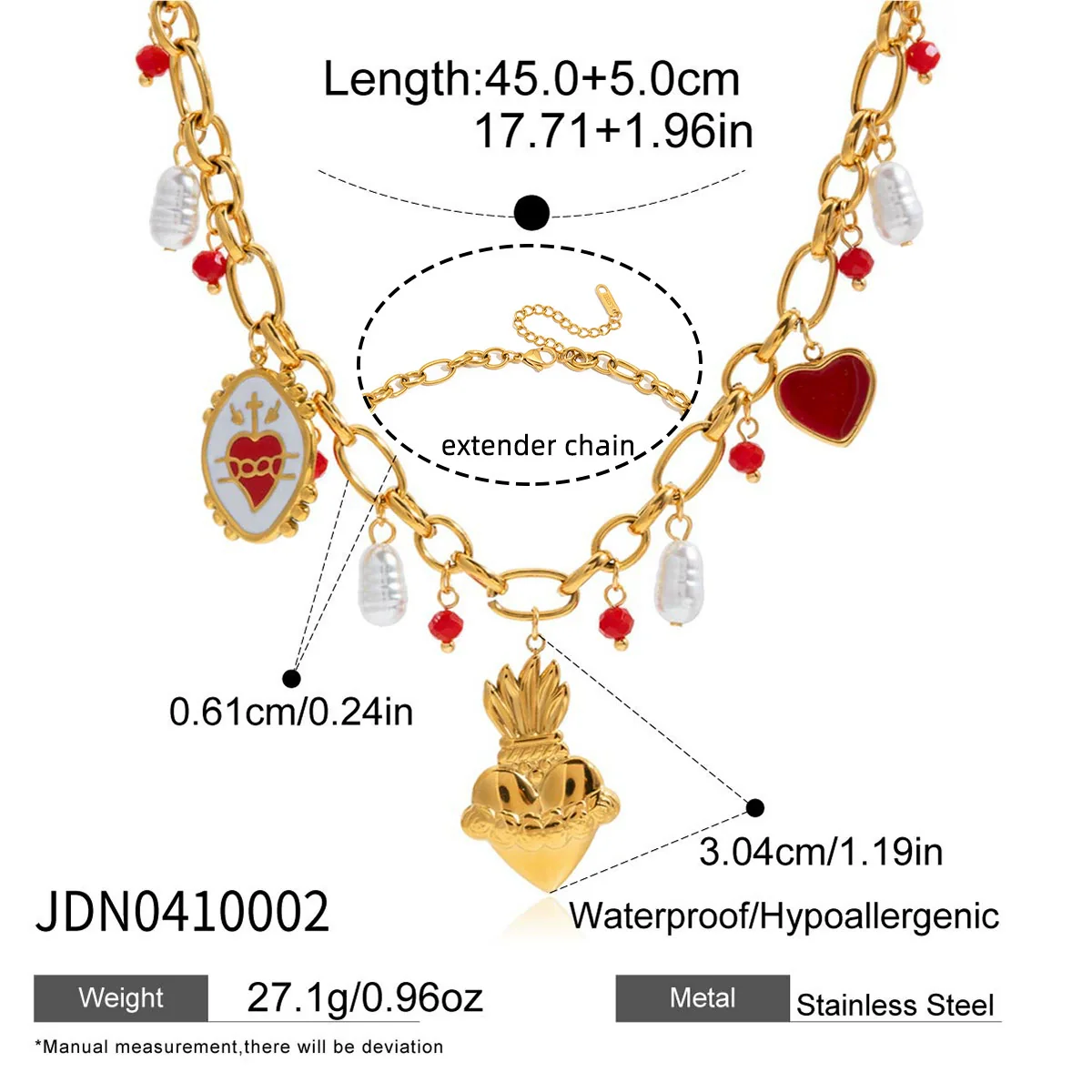 Wholesale Stainless Steel Electroplated 18K Gold Love Pattern Pendant Necklace For Women - Image 6