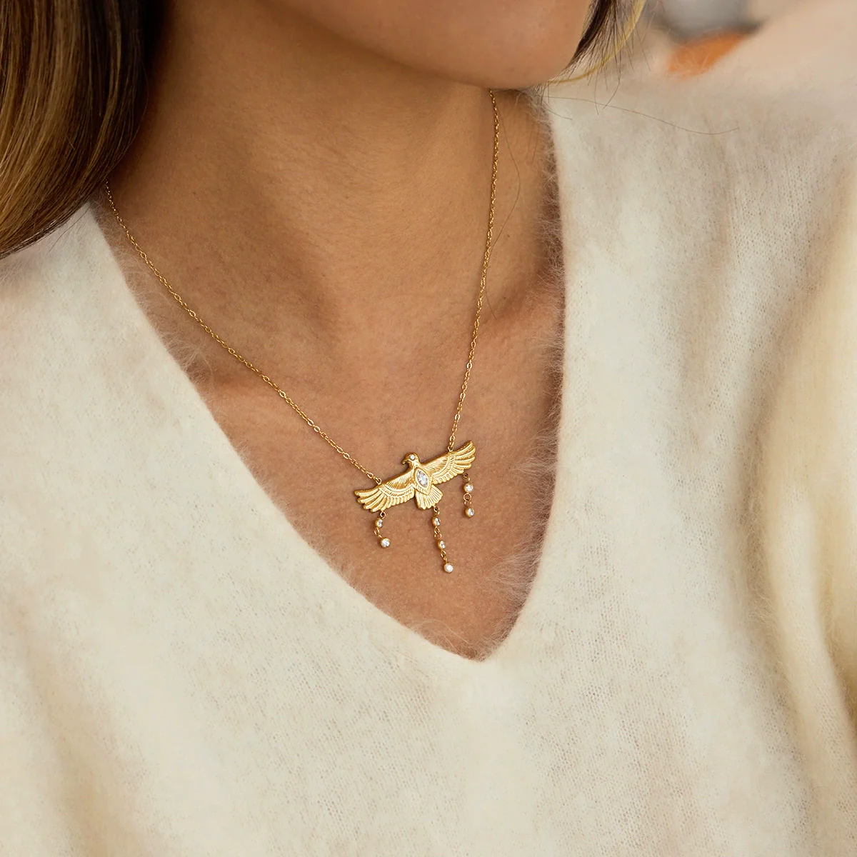 Wholesale Stainless Steel Electroplated Animal Zodiac Pendant Necklace For Women - Image 3
