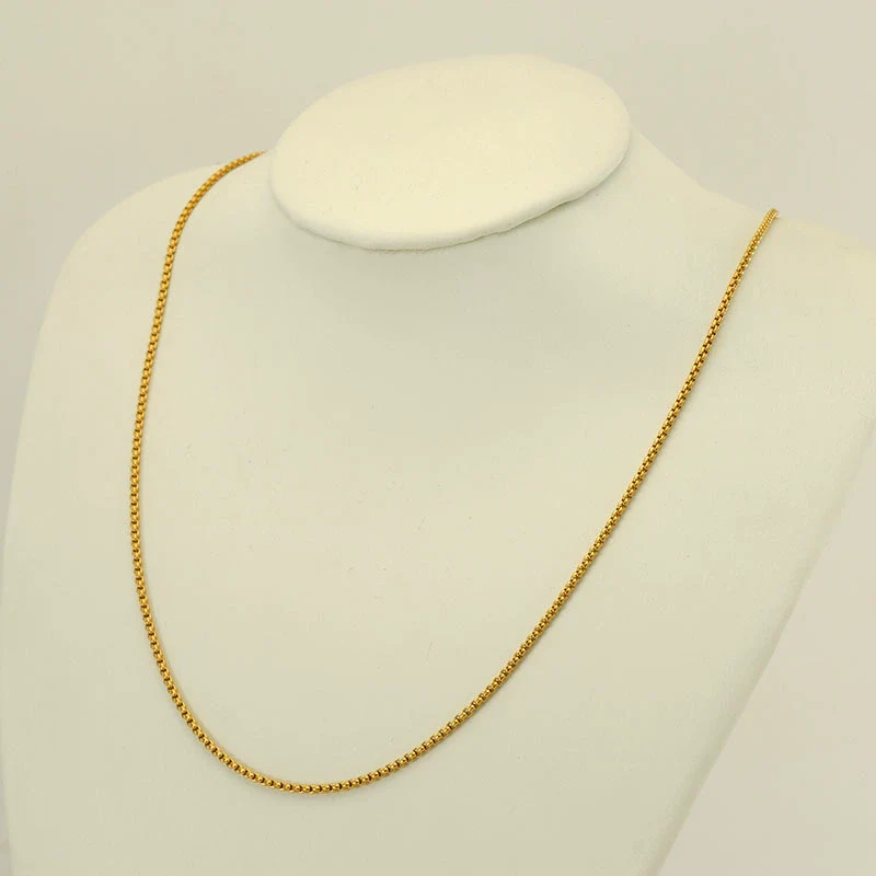 Wholesale 316L Stainless Steel Electroplated Bead Push Dense Chain Necklace - Image 3