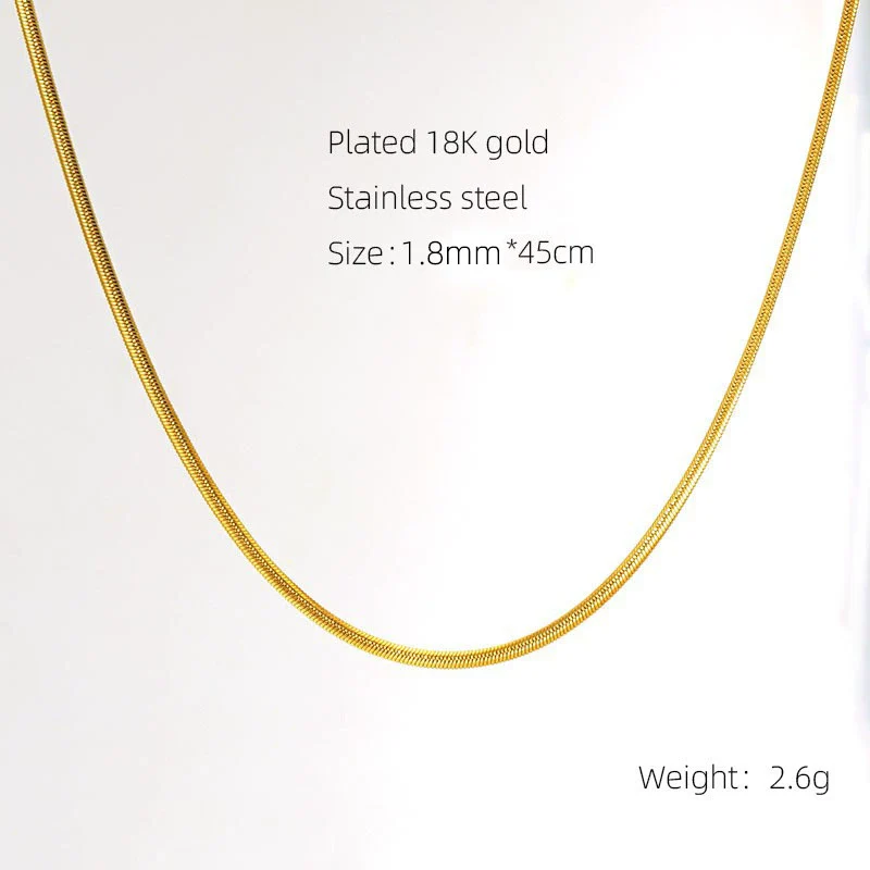 Wholesale 316L Stainless Steel Electroplated Bead Push Dense Chain Necklace - Image 7
