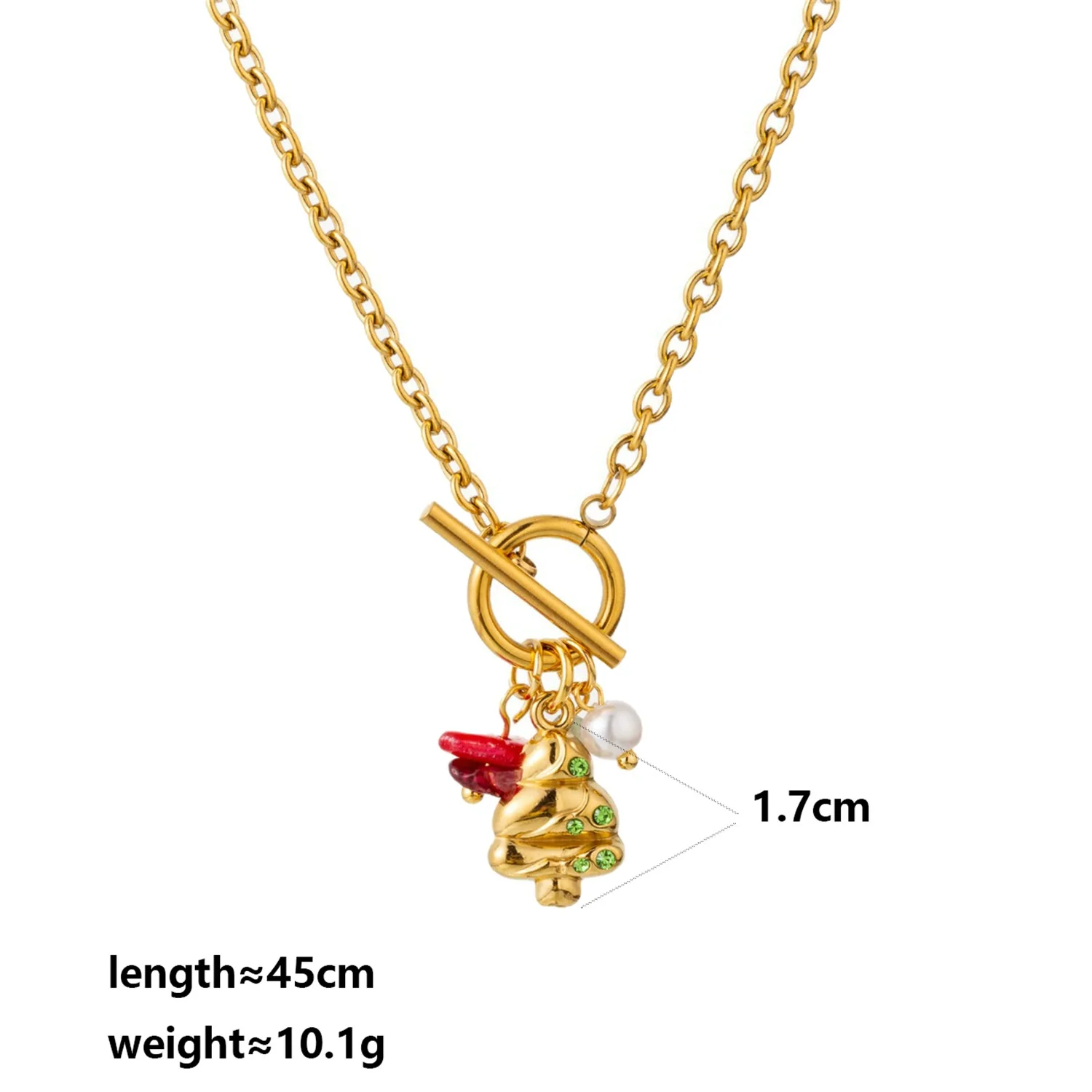 Wholesale Stainless Steel Electroplated Christmas Elk Ot Buckle Necklace With Cartoon Animal Pendant For Women - Image 5