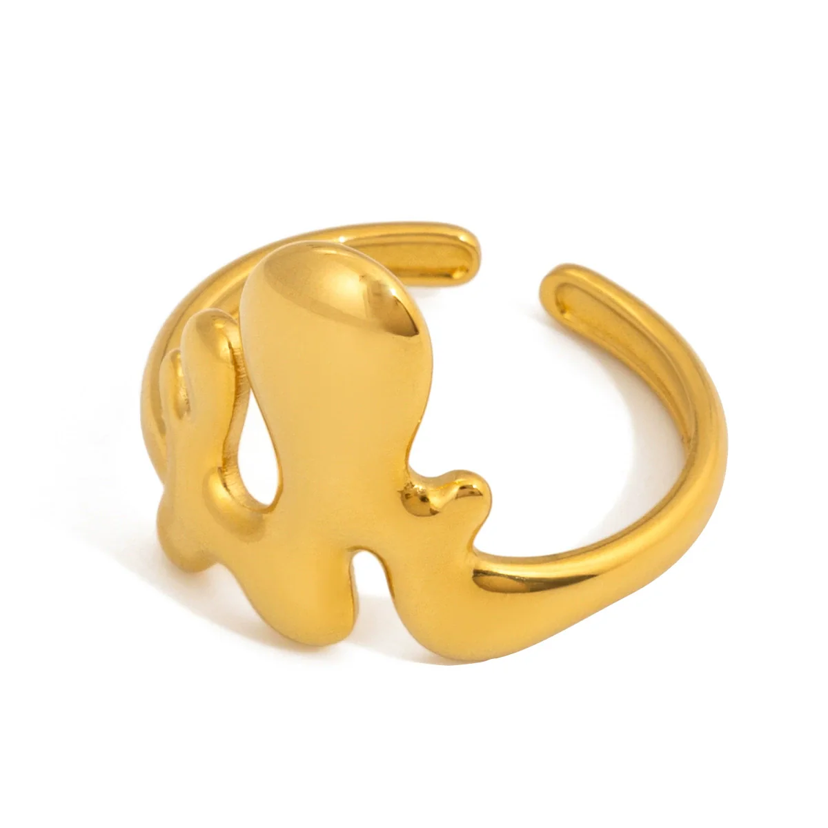 Wholesale Stainless Steel Electroplated Geometric Ins Style Unisex Ring For Women - Image 4