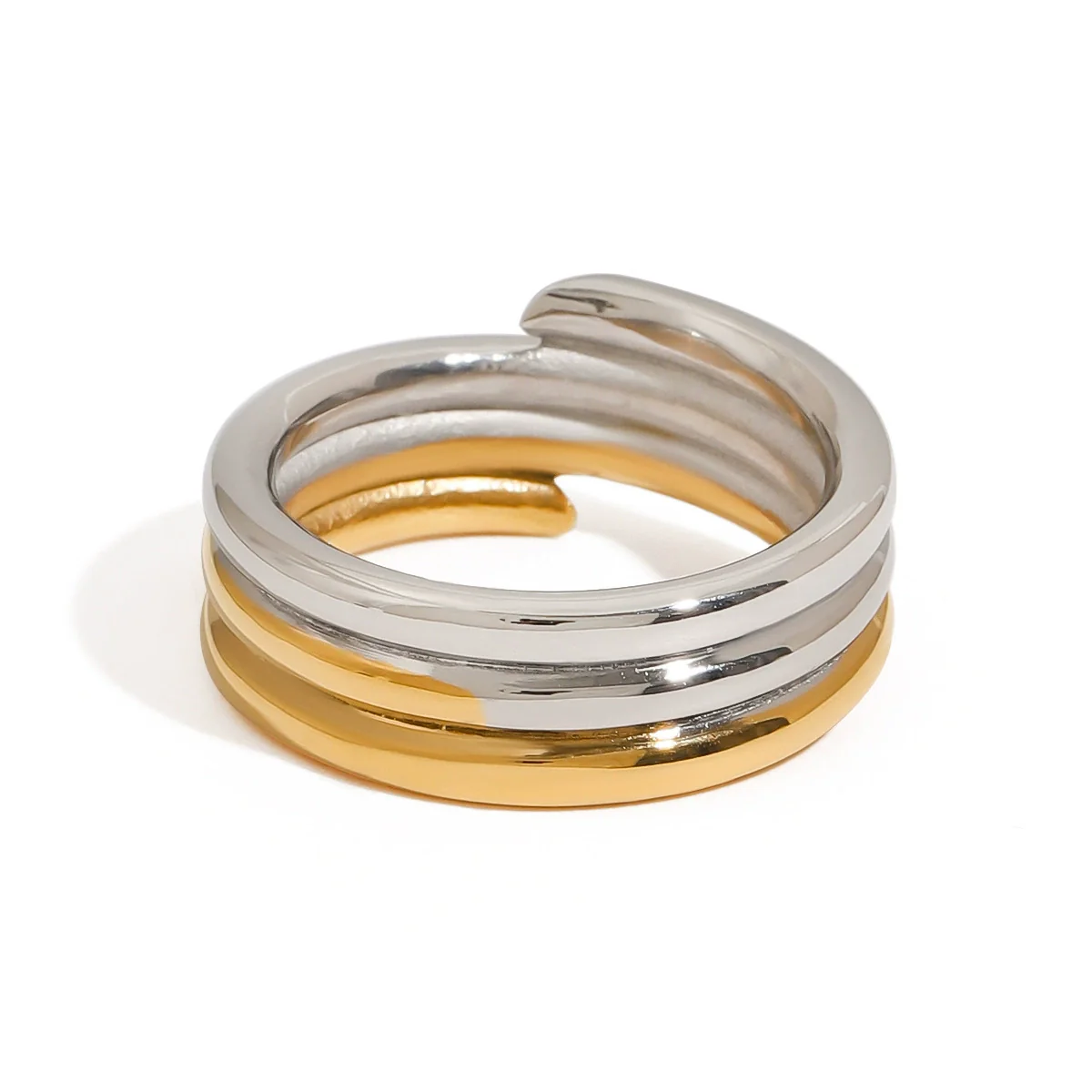 Wholesale Stainless Steel Electroplated Geometric Jewelry Rings For Women - Image 5