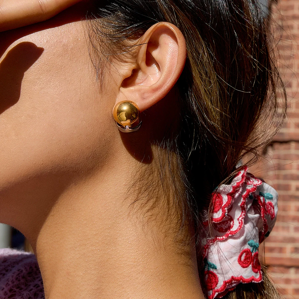 Wholesale Stainless Steel Electroplated Geometric Women's Earrings In Normcore And Ins Style - Image 2