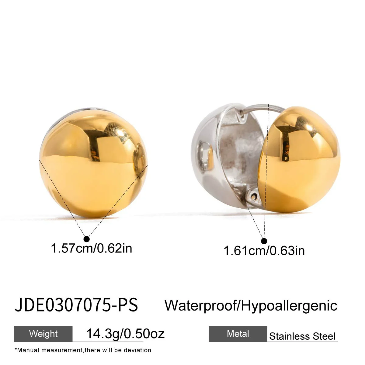 Wholesale Stainless Steel Electroplated Geometric Women's Earrings In Normcore And Ins Style - Image 5