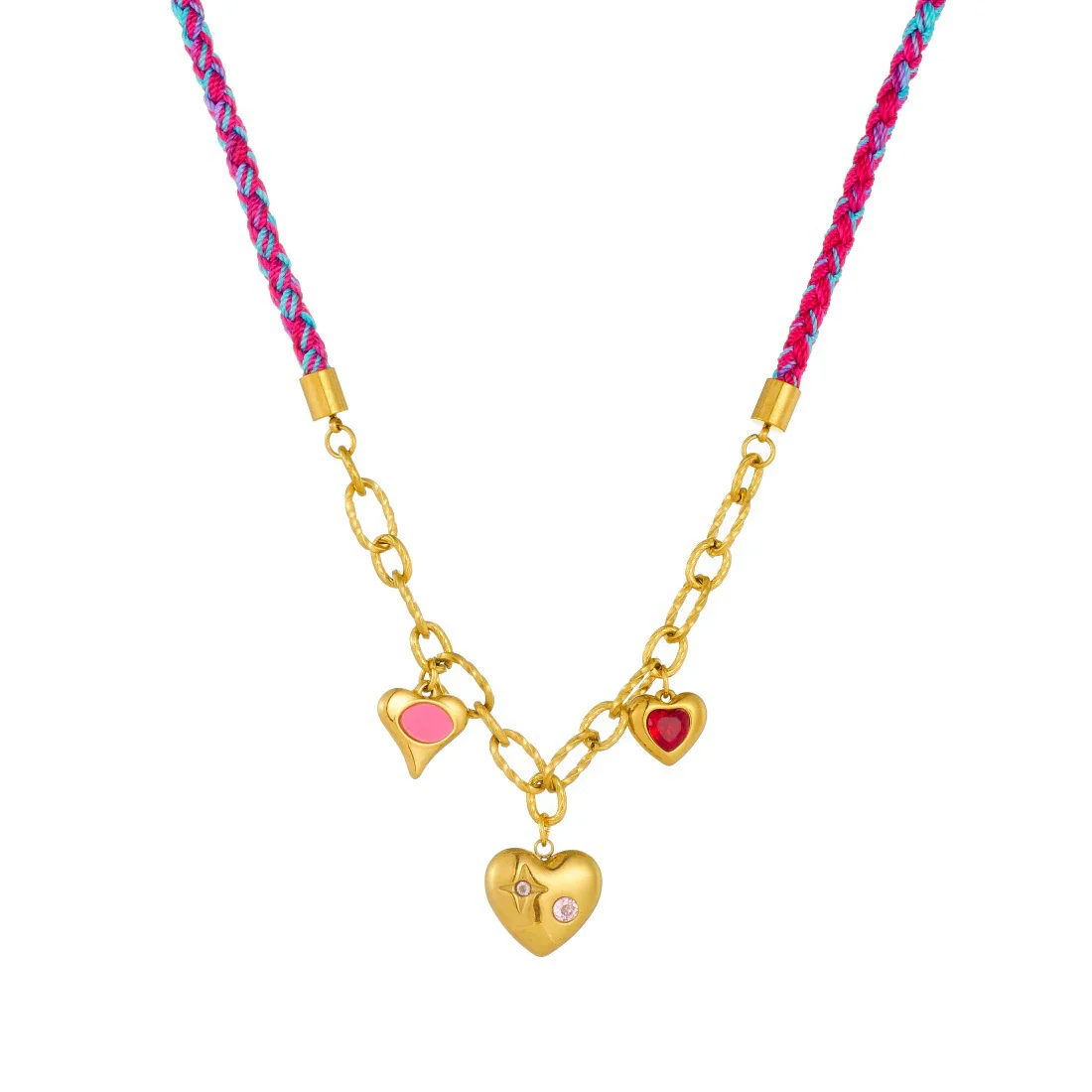 Wholesale Stainless Steel Electroplated Heart Shape Pendant Necklace For Women - Image 5