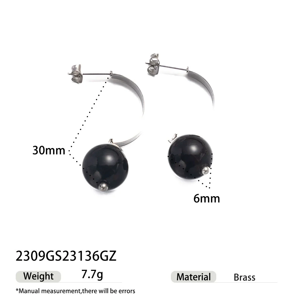 Wholesale Stainless Steel Electroplated Heart Star Geometric Earrings For Women - Image 5