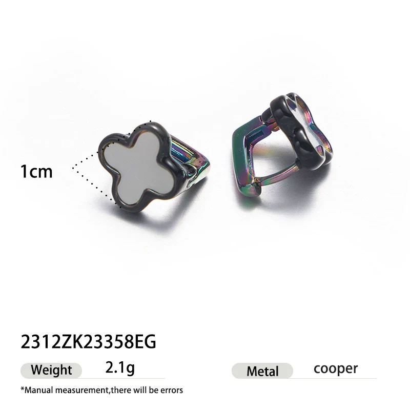 Wholesale Stainless Steel Electroplated Heart Star Geometric Earrings For Women - Image 7