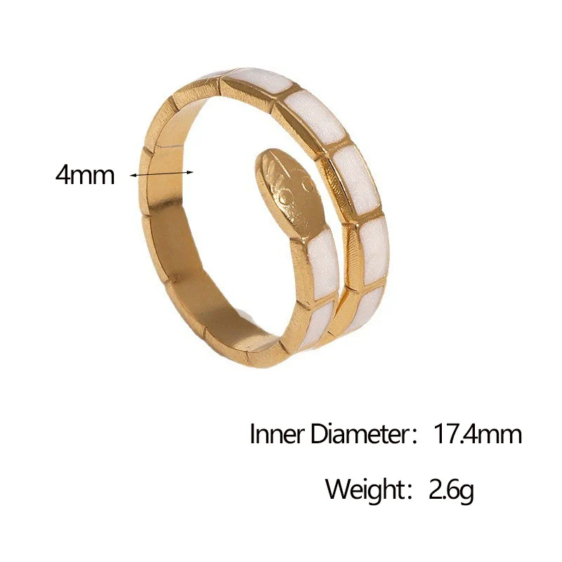 Wholesale Stainless Steel Electroplated Snakeshaped Animal Zodiac Open Ring Women's Jewelry - Image 6