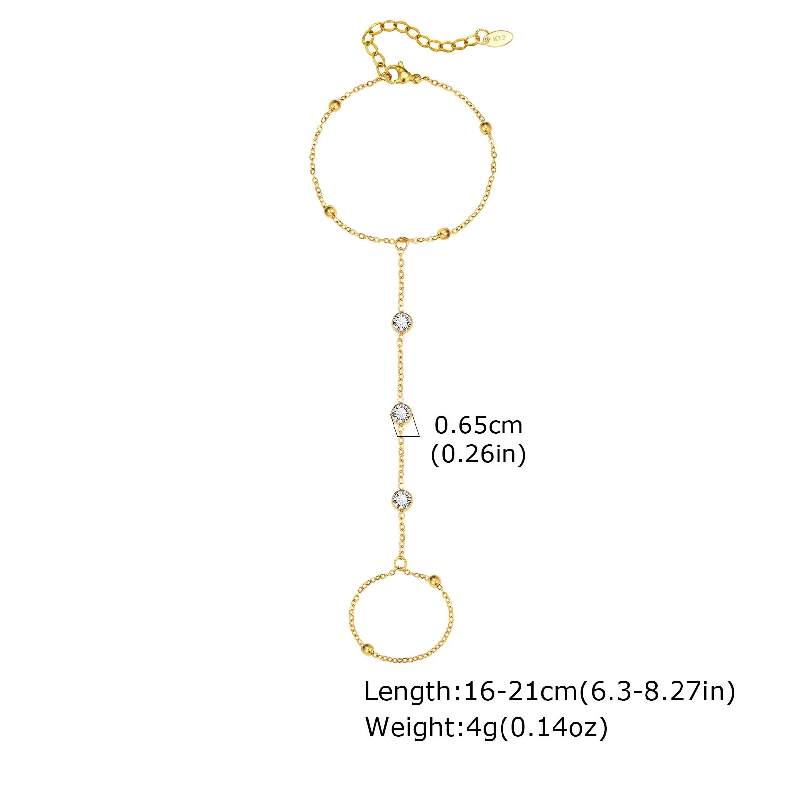 Wholesale Stainless Steel Fashion Hand Support Round Snake Chain Double Layer Overlapping Gold Plated Bracelet For Women - Image 11