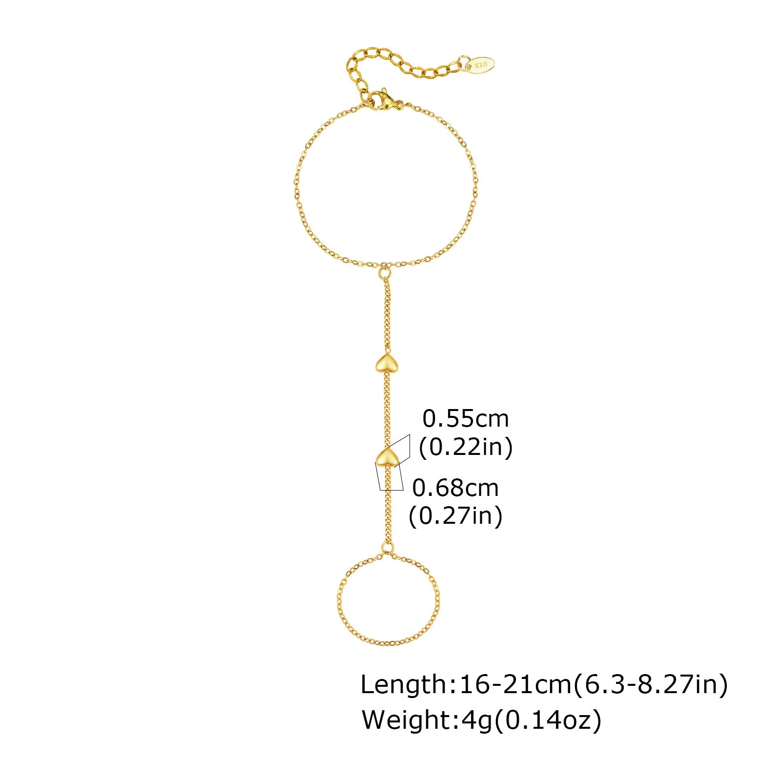 Wholesale Stainless Steel Fashion Hand Support Round Snake Chain Double Layer Overlapping Gold Plated Bracelet For Women - Image 8