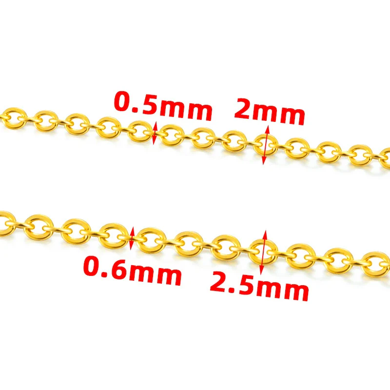 Wholesale Stainless Steel Flat Cross Chain Jewelry For Men And Women Electroplated Bracelet Necklace Diy Chain - Image 5