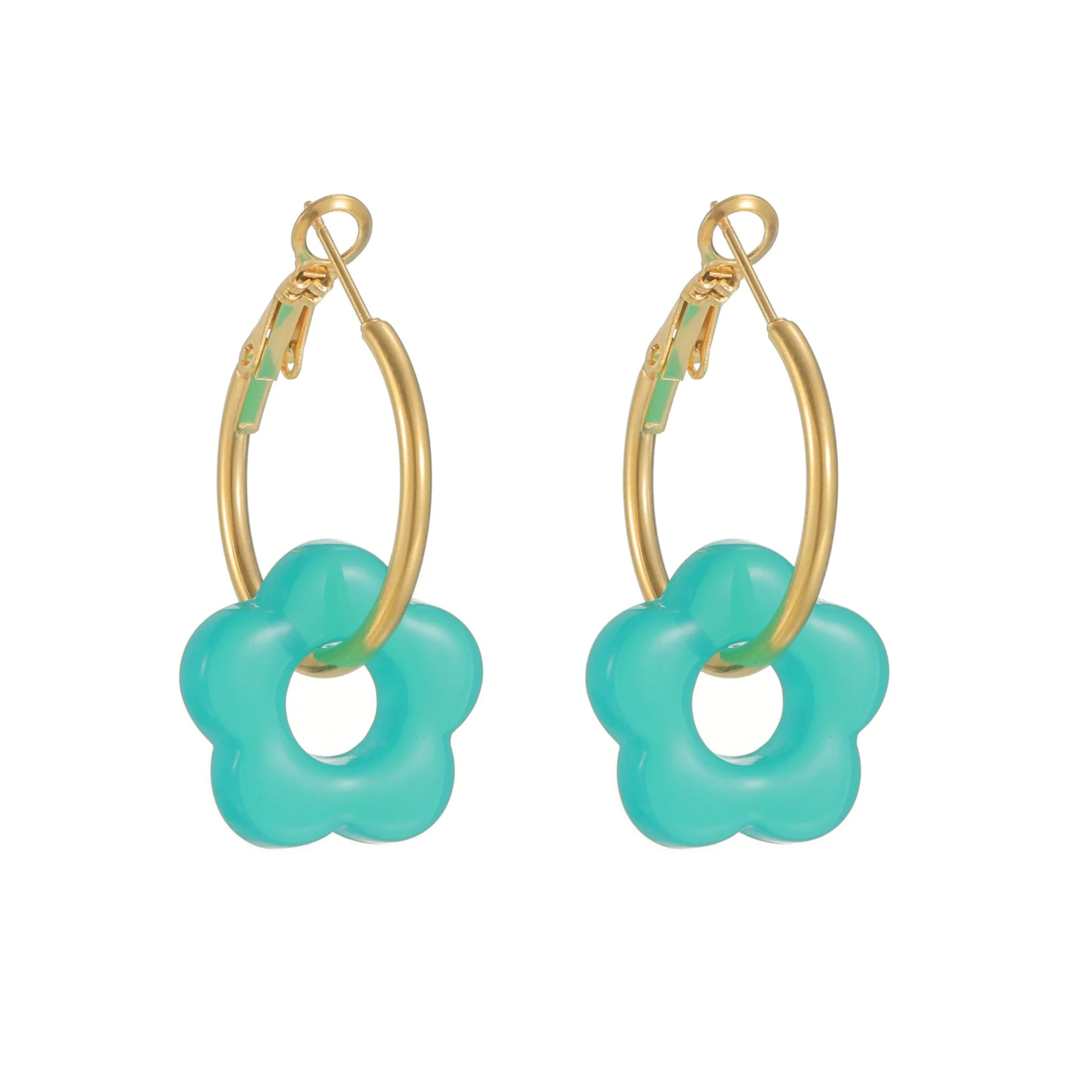 Wholesale Stainless Steel Floral Tassel Earrings Light Luxury Electroplated For Women - Image 13