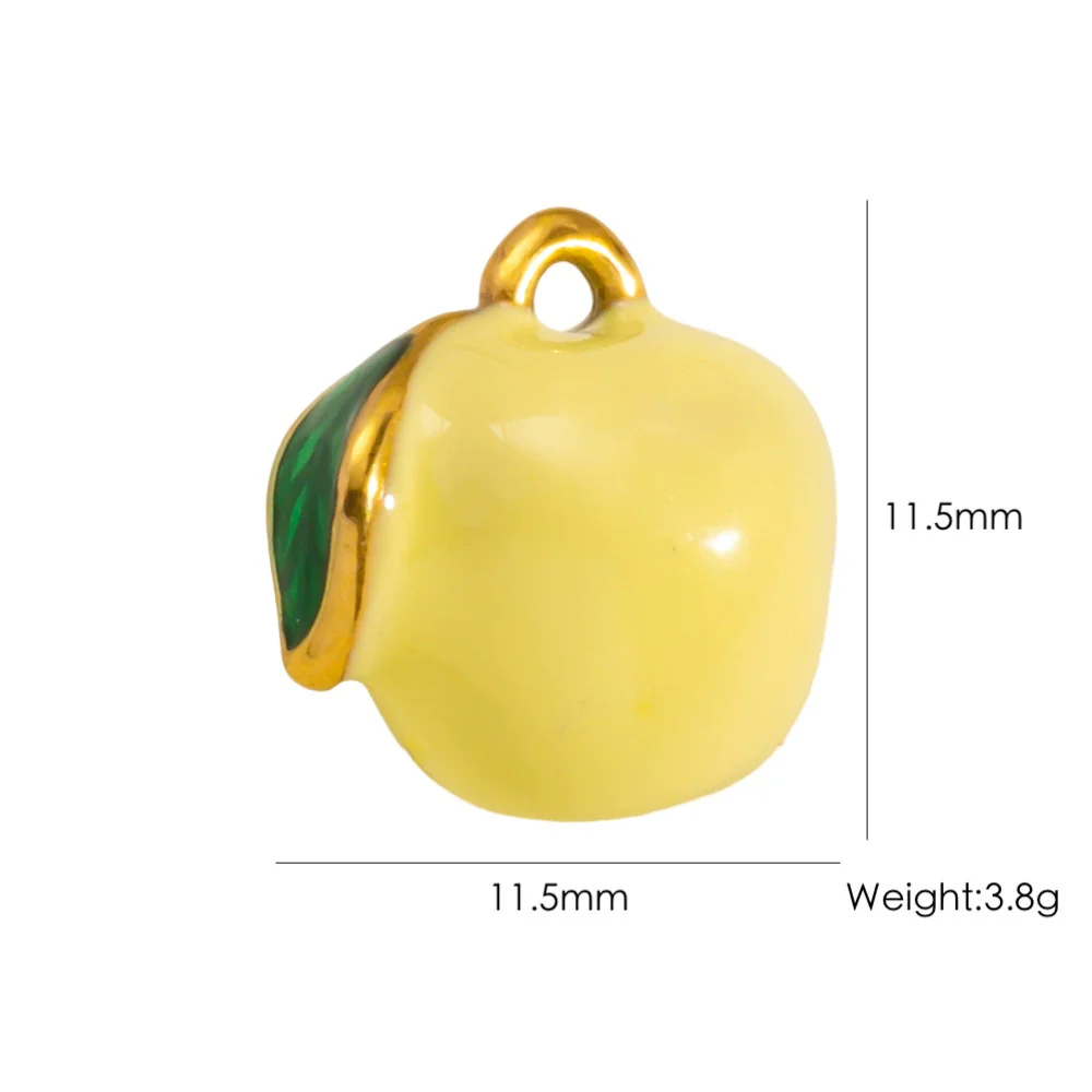 Wholesale Stainless Steel Fruit Food Style Dripping Oil Handmade Jewelry Pendant - Image 10