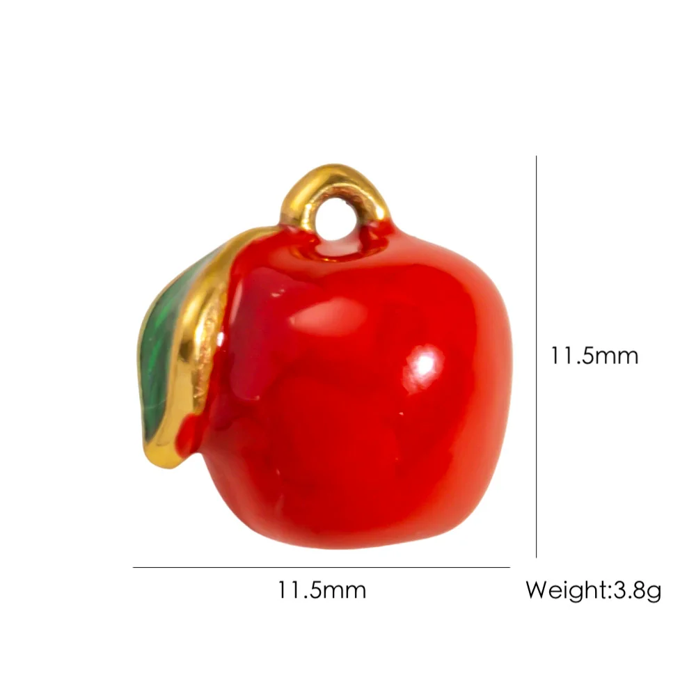 Wholesale Stainless Steel Fruit Food Style Dripping Oil Handmade Jewelry Pendant - Image 11