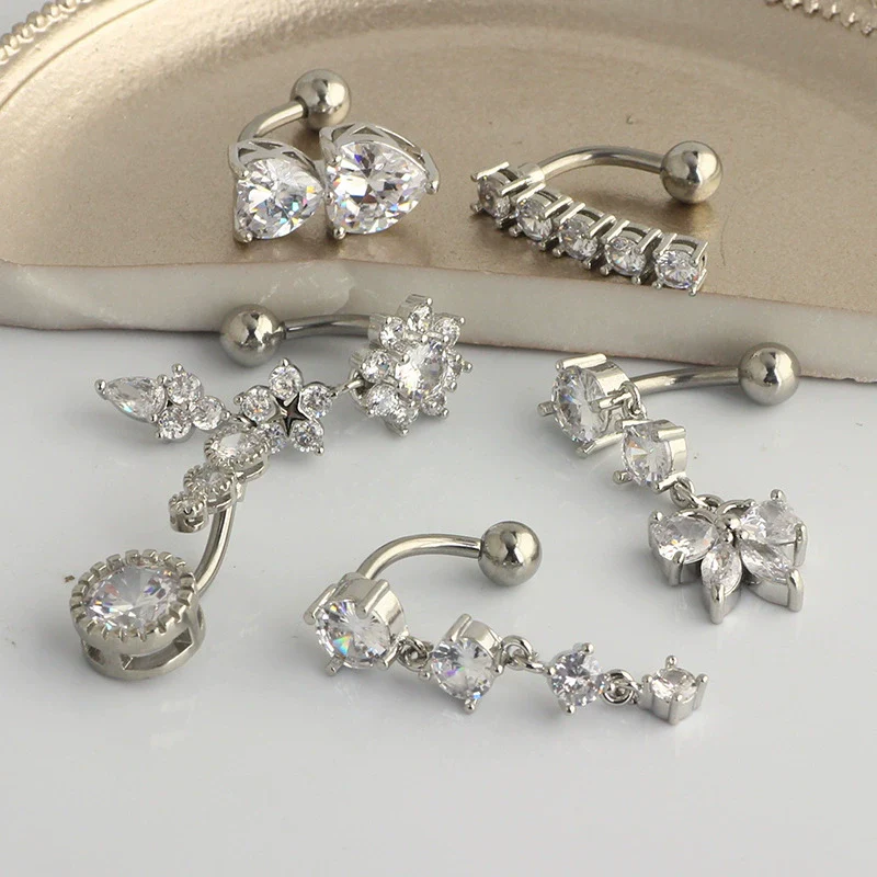 Wholesale Stainless Steel Fruit Pattern Navel Ring Set Body Piercing Jewelry - Image 3