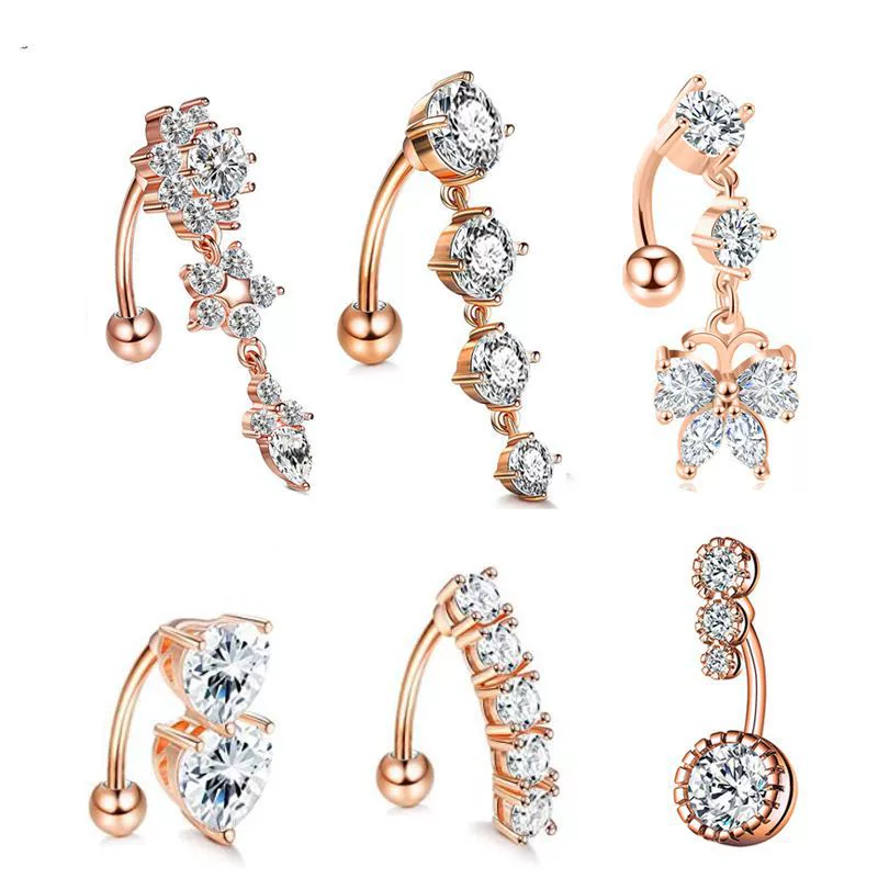 Wholesale Stainless Steel Fruit Pattern Navel Ring Set Body Piercing Jewelry - Image 7