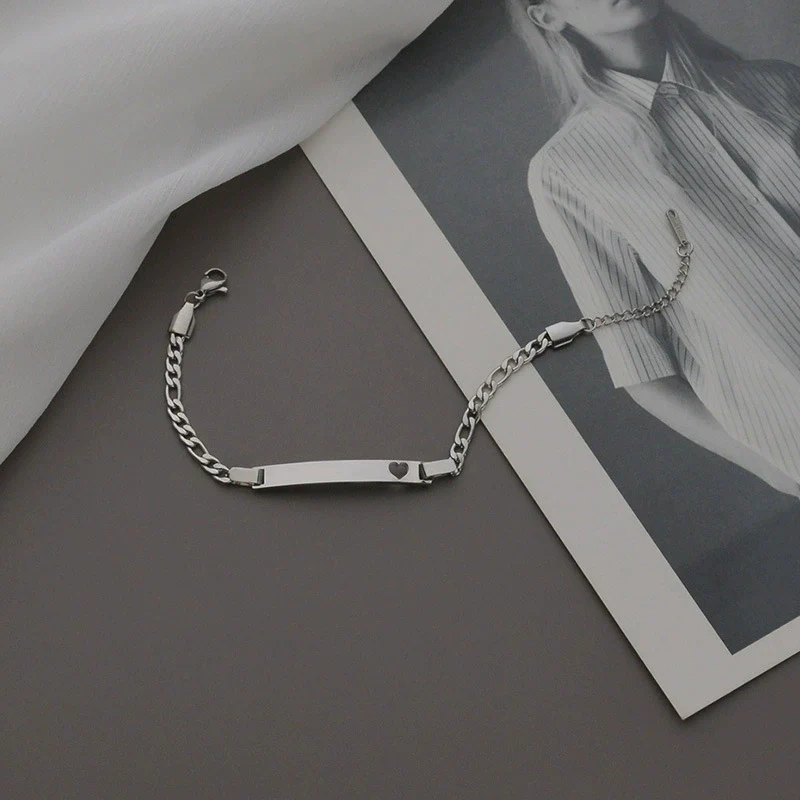 Wholesale Stainless Steel Geometric Curved Love Bracelet Jewelry - Image 5
