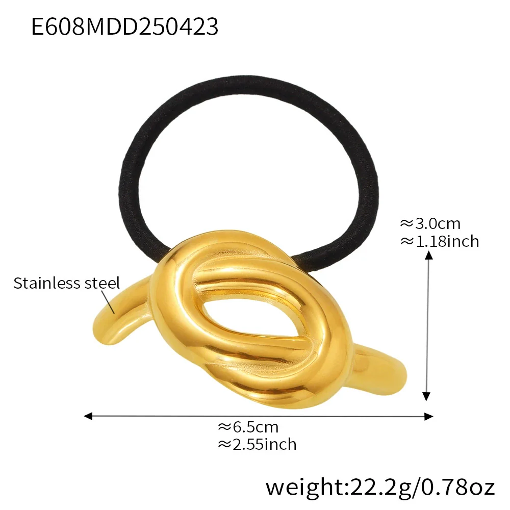 Wholesale Stainless Steel Geometric Electroplated Hair Accessories For Women - Image 10