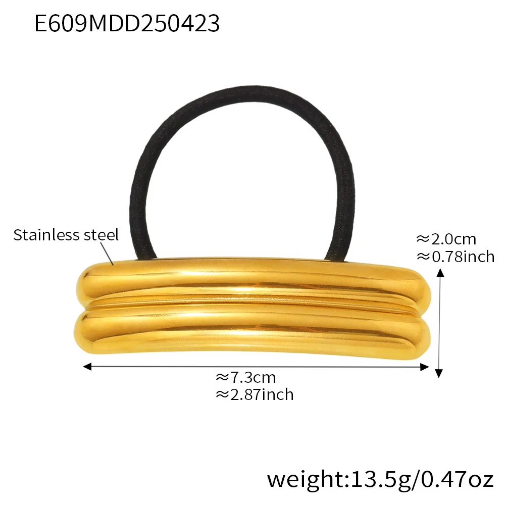 Wholesale Stainless Steel Geometric Electroplated Hair Accessories For Women - Image 12