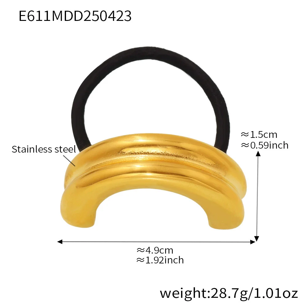 Wholesale Stainless Steel Geometric Electroplated Hair Accessories For Women - Image 16