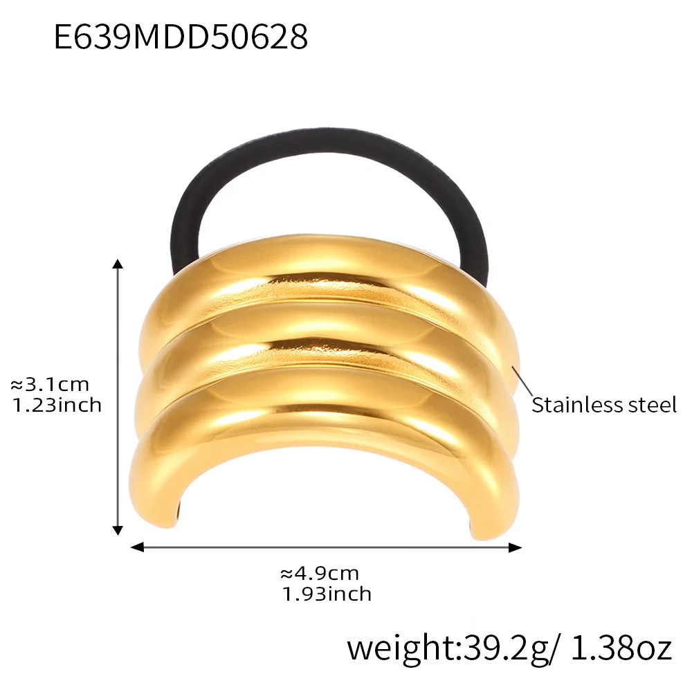 Wholesale Stainless Steel Geometric Electroplated Hair Accessories For Women - Image 19
