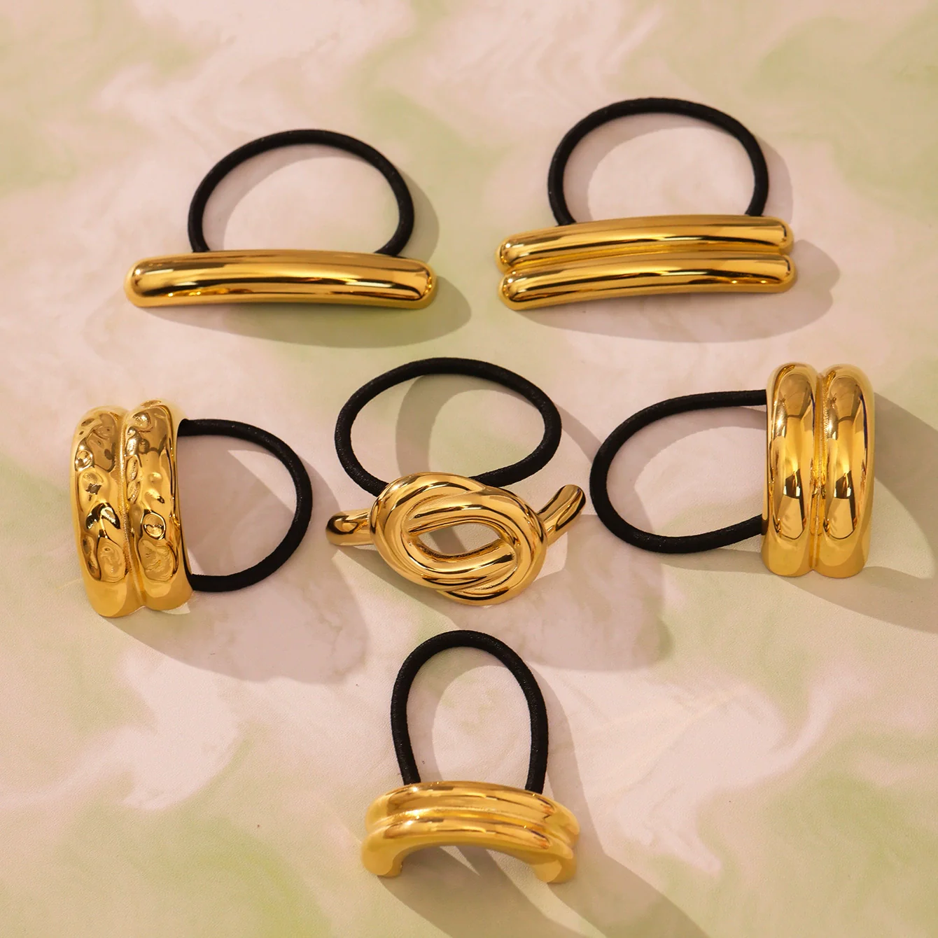 Wholesale Stainless Steel Geometric Electroplated Hair Accessories For Women - Image 2