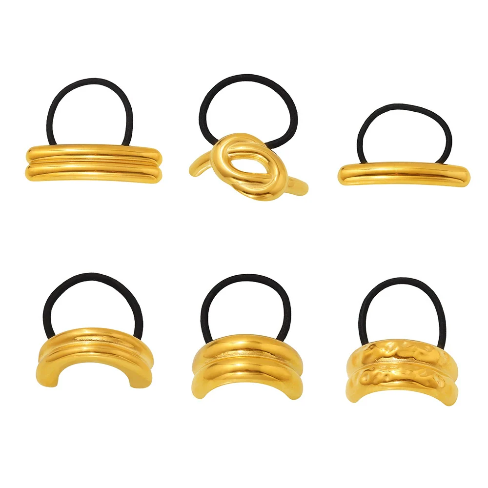 Wholesale Stainless Steel Geometric Electroplated Hair Accessories For Women - Image 5