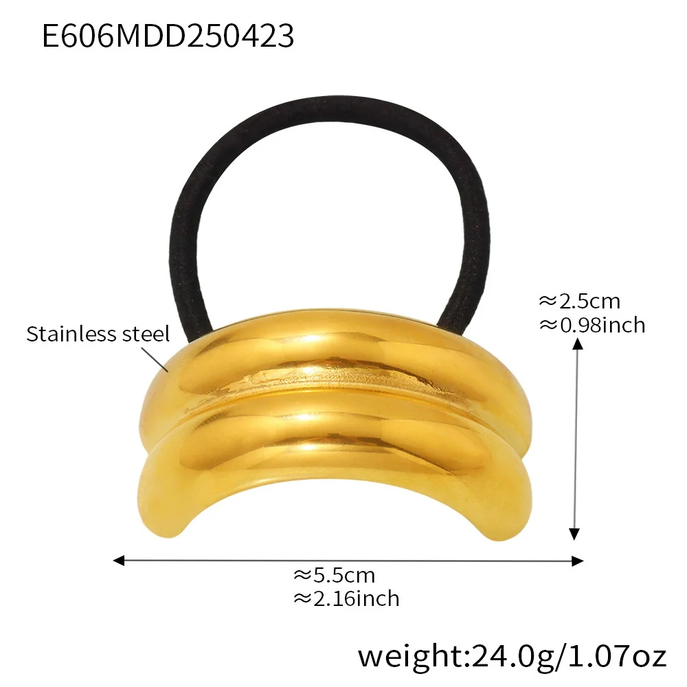 Wholesale Stainless Steel Geometric Electroplated Hair Accessories For Women - Image 6