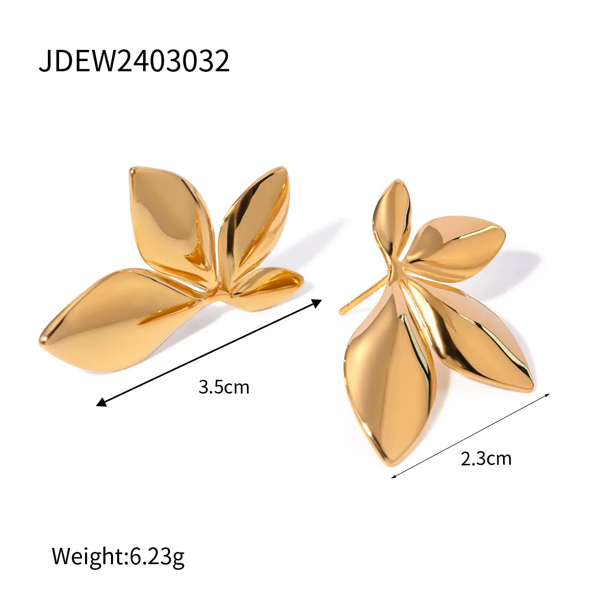 Wholesale Stainless Steel Geometric Electroplated Minimalist Earrings For Women - Image 6