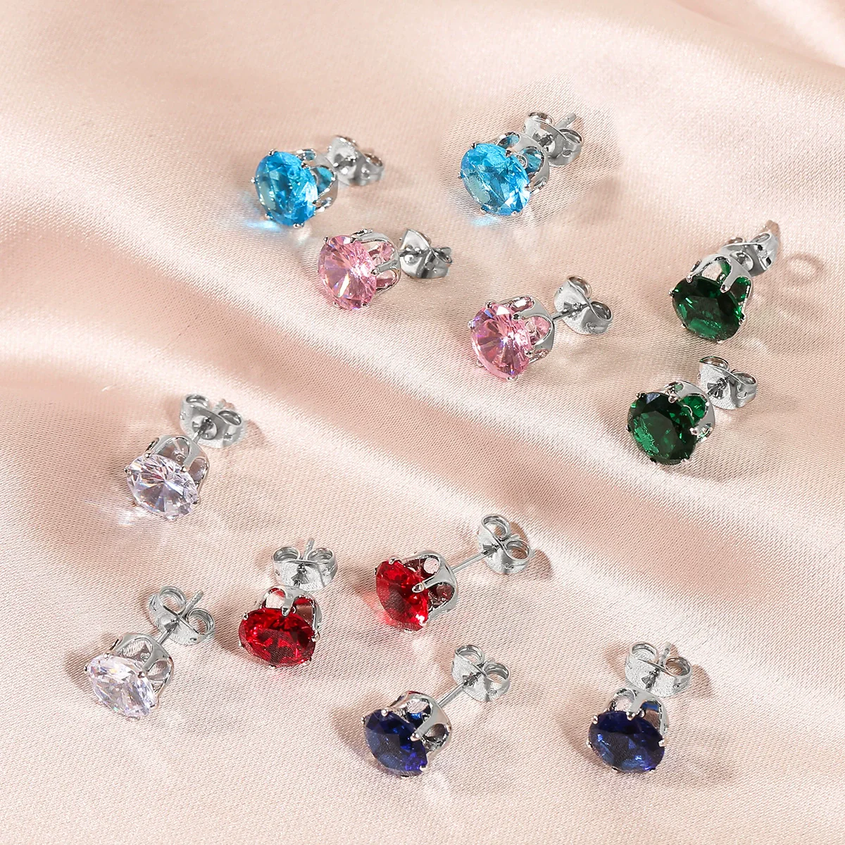 Wholesale Stainless Steel Geometric Electroplated Women's Earrings - Image 2