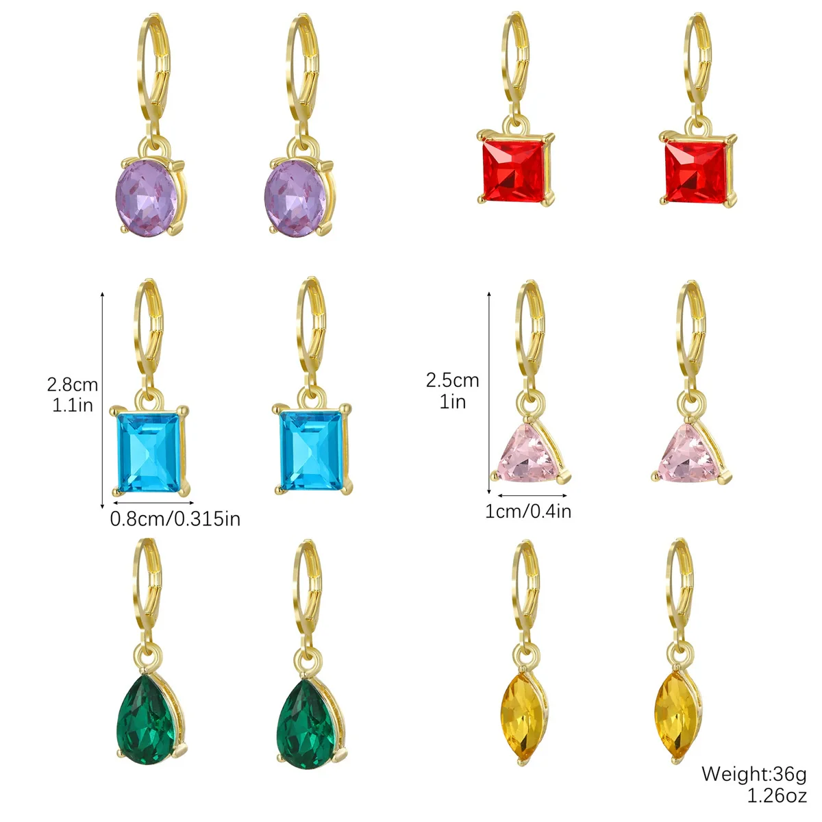 Wholesale Stainless Steel Geometric Electroplated Women's Earrings - Image 5