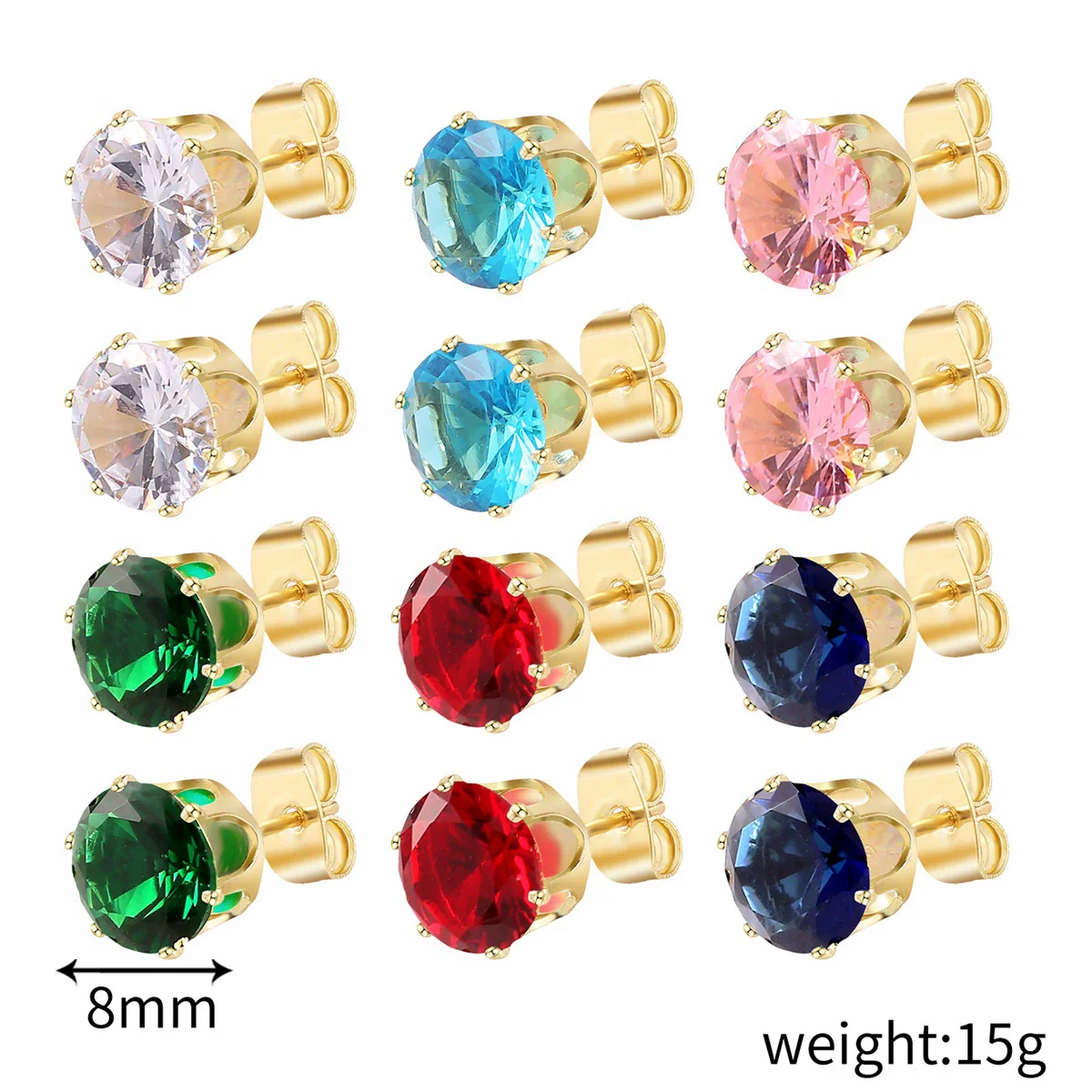 Wholesale Stainless Steel Geometric Electroplated Women's Earrings - Image 9