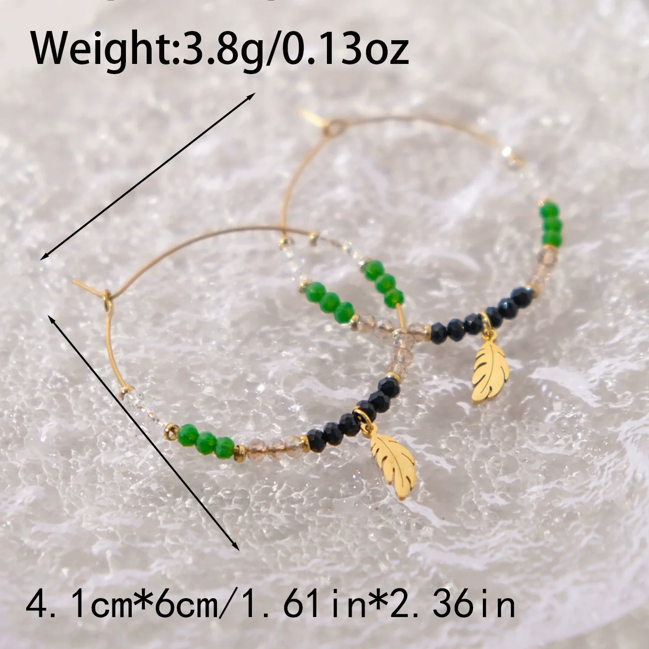 Wholesale Stainless Steel Geometric Fashion Handmade Electroplating Women's Earrings - Image 6