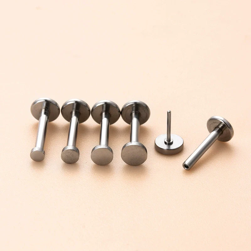 Wholesale Stainless Steel Geometric Inserted Pin Rod Lip Nail Ear Bone Nail Cartilage Earrings Electroplated Puncture Jewelry - Image 3