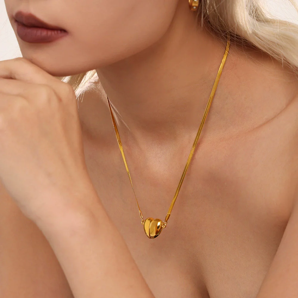 Wholesale Stainless Steel Geometric Light Luxury Detachable Pendant Clavicle Necklace For Women With Electroplating Treatment - Image 2