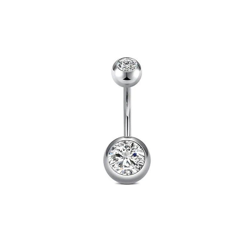 Wholesale Stainless Steel Geometric Navel Ring With Butterfly Zircon And Electroplating Treatment - Image 13