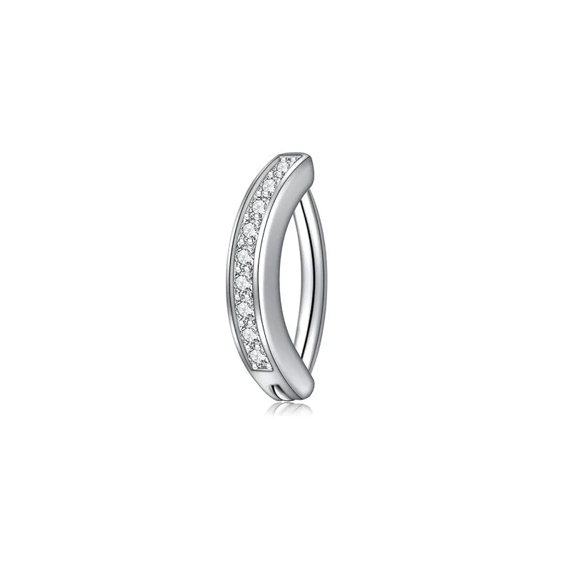 Wholesale Stainless Steel Geometric Navel Ring With Butterfly Zircon And Electroplating Treatment - Image 15