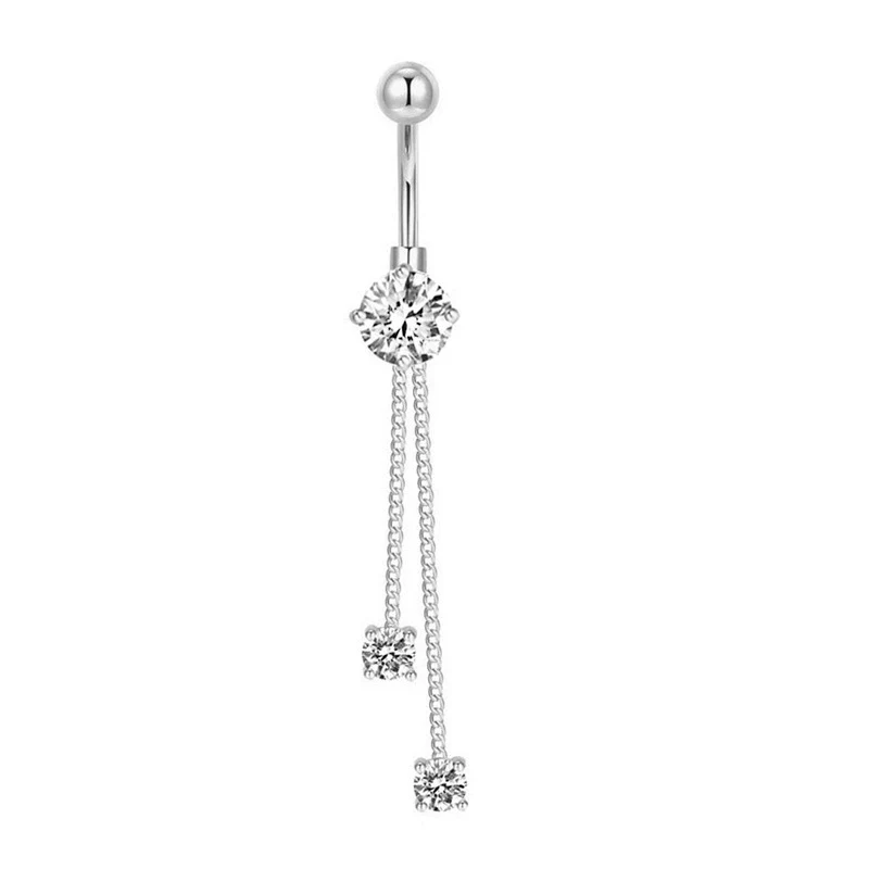 Wholesale Stainless Steel Geometric Navel Ring With Butterfly Zircon And Electroplating Treatment - Image 18