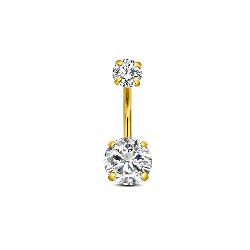 Wholesale Stainless Steel Geometric Navel Ring With Butterfly Zircon And Electroplating Treatment - Image 8