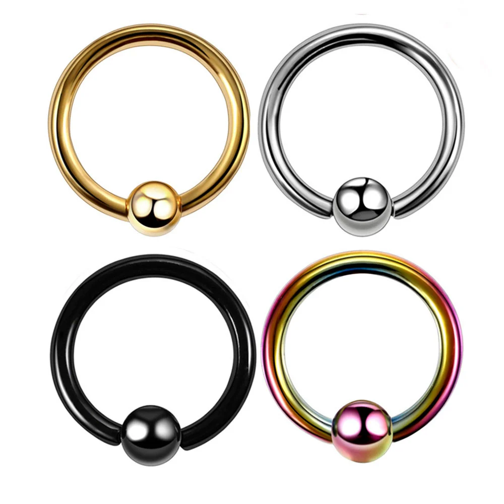 Wholesale Stainless Steel Geometric Nose Ring And Eyebrow Nail Piercing Jewelry Set Electroplated Unisex - Image 6