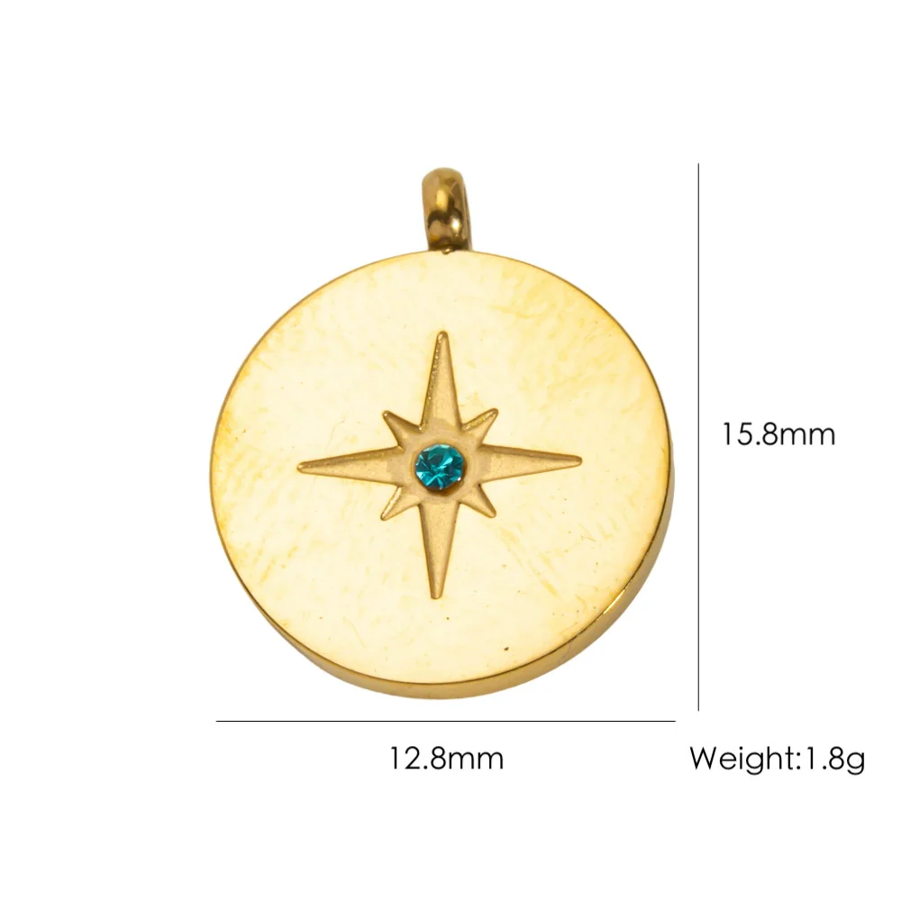 Wholesale Stainless Steel Geometric Oildrip Diamondstudded Natural Stone Pendant Necklace With Furnace Vacuum Electroplated 18K Gold Accessories - Image 14