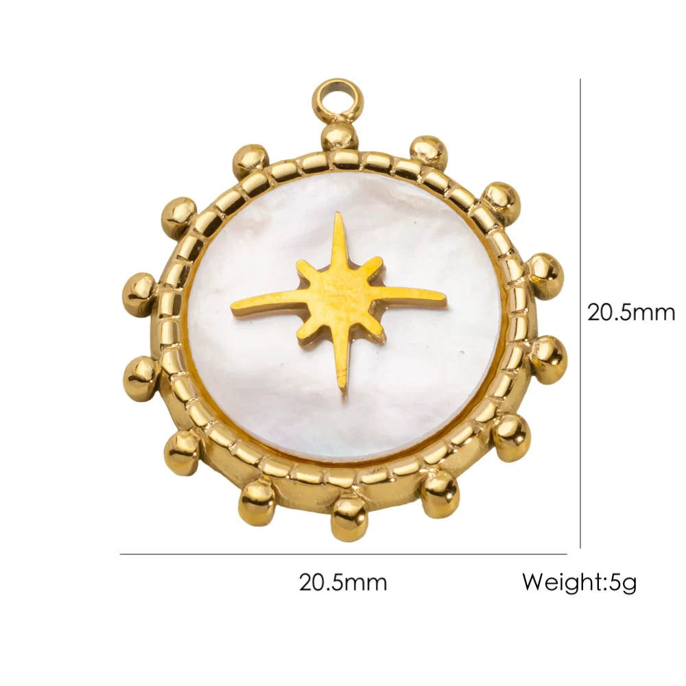 Wholesale Stainless Steel Geometric Oildrip Diamondstudded Natural Stone Pendant Necklace With Furnace Vacuum Electroplated 18K Gold Accessories - Image 21