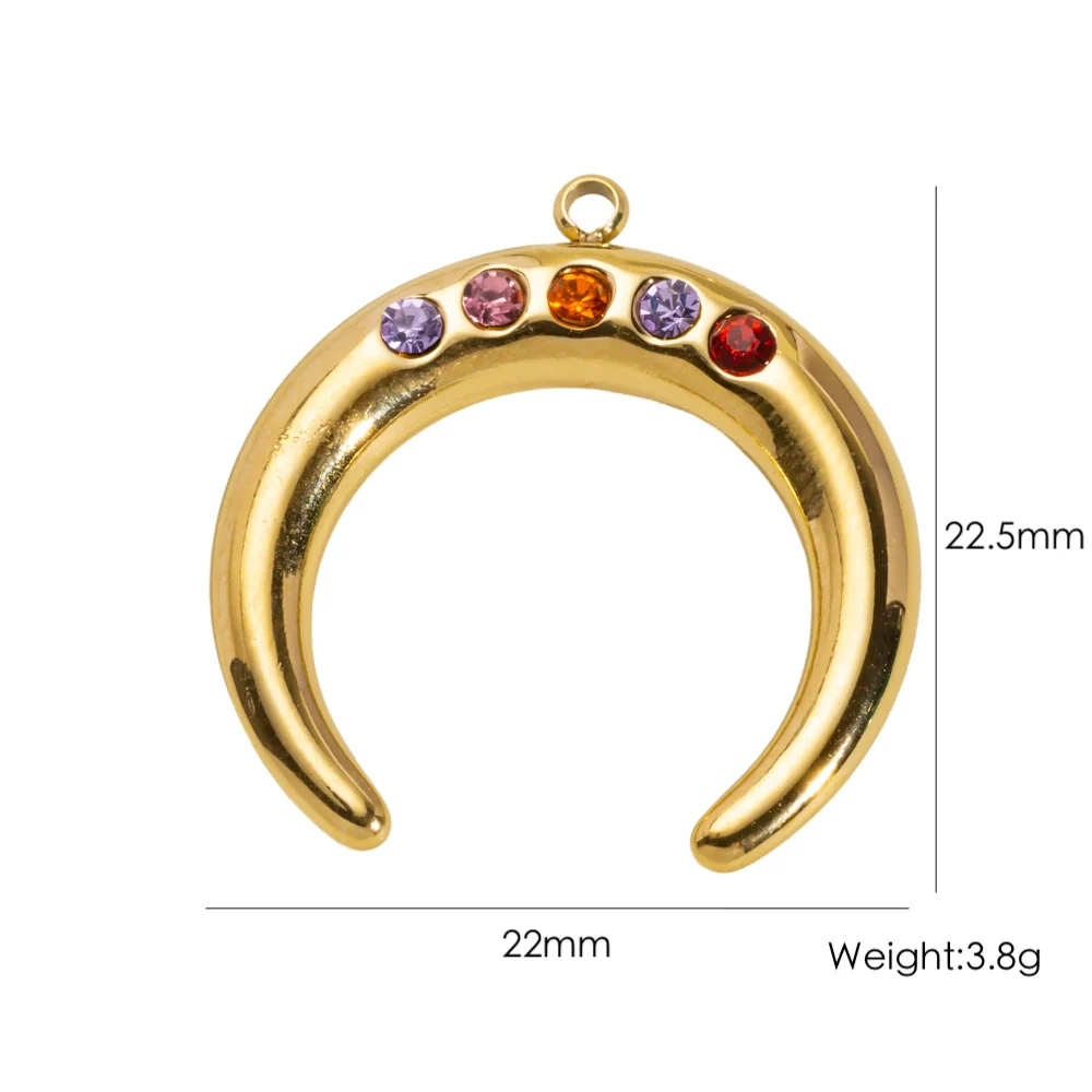Wholesale Stainless Steel Geometric Oildrip Diamondstudded Natural Stone Pendant Necklace With Furnace Vacuum Electroplated 18K Gold Accessories - Image 23